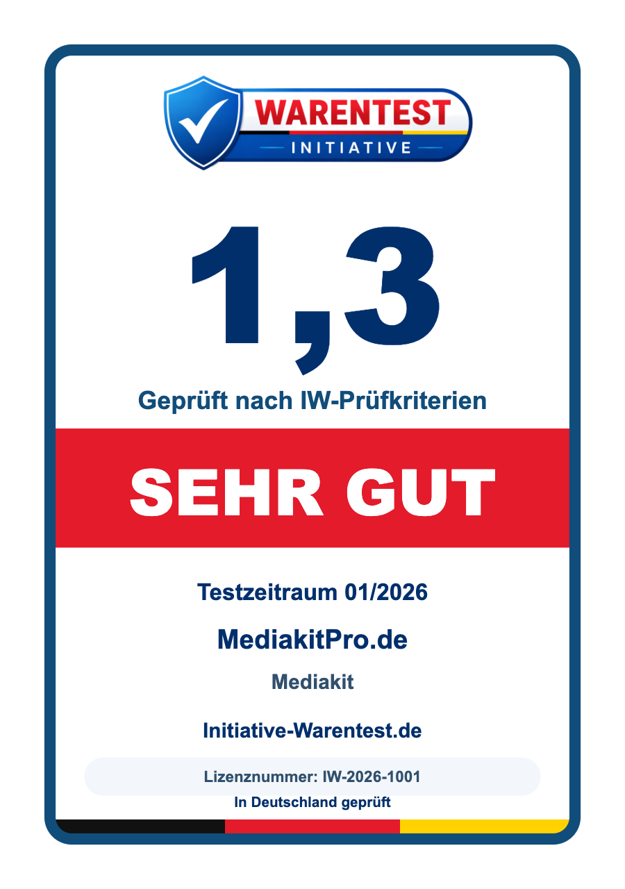 IW-Gütesiegel für MediakitPro.de