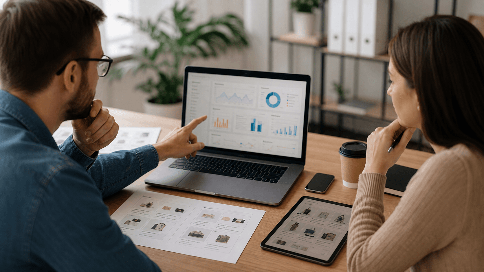 E-Commerce Team analysiert Amazon Conversion und Produktseiten-Kennzahlen